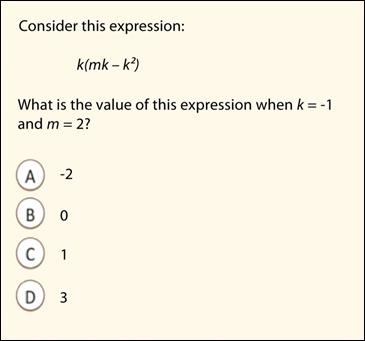 Figure 3.3 Visualization of the choice interaction assessmentItem example.