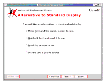 Web-4-All Alternatives to Standard Display screen (see text for description)